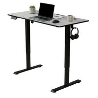 SCHREIBTISCH Office Stand schwarz 120x60 cm höhenverstellbar - Schwarz, Holz (60/120/117cm) - Juskys