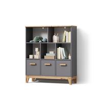 KINDERREGAL Mailo Grau/Artisan 98.4 x 113.4 cm - Eiche Artisan/Grau, Holzwerkstoff (98.4/113.4/32.6cm) - Livinity®
