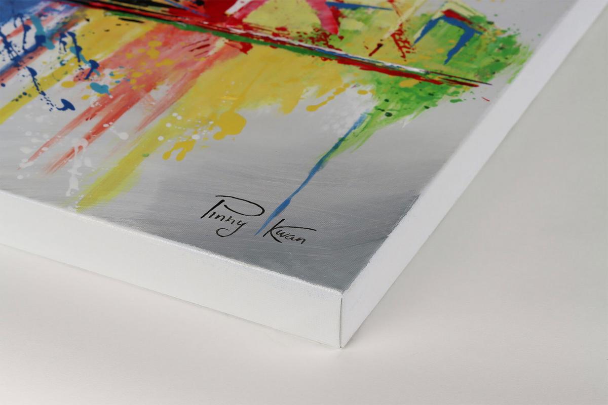 ÖLGEMÄLDE 120/60 cm - Grau, Holz/Textil (120/60cm) - KUNSTLOFT