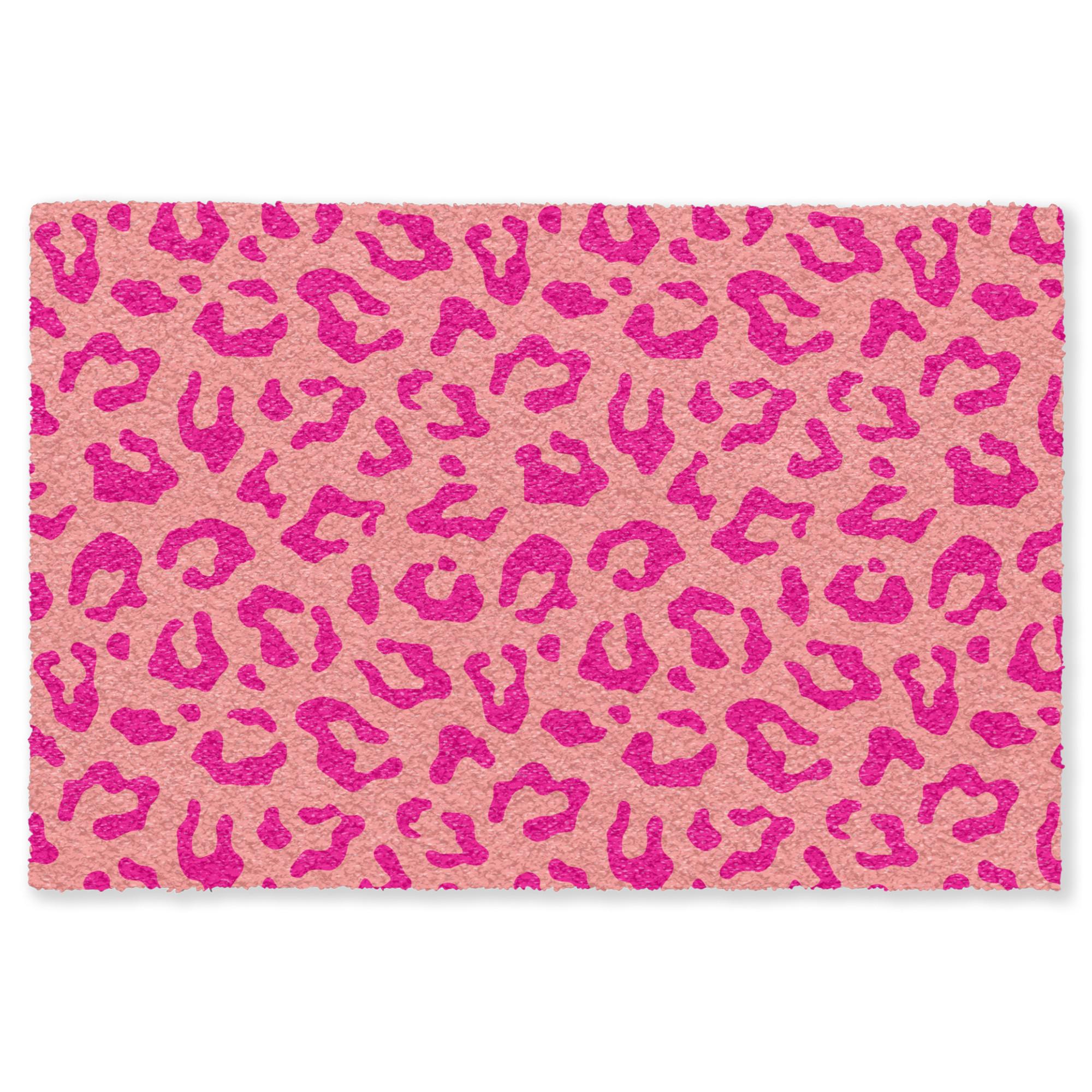 FUSSMATTE Pantherdruck - Rosa - Tierdruck - Minimalistisch Sauberlaufmatte 60x40 cm - Pink, Kunststoff (60/40cm) - MuchoWow