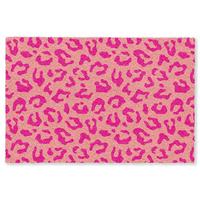 FUSSMATTE Pantherdruck - Rosa - Tierdruck - Minimalistisch Sauberlaufmatte 60x40 cm - Pink, Kunststoff (60/40cm) - MuchoWow