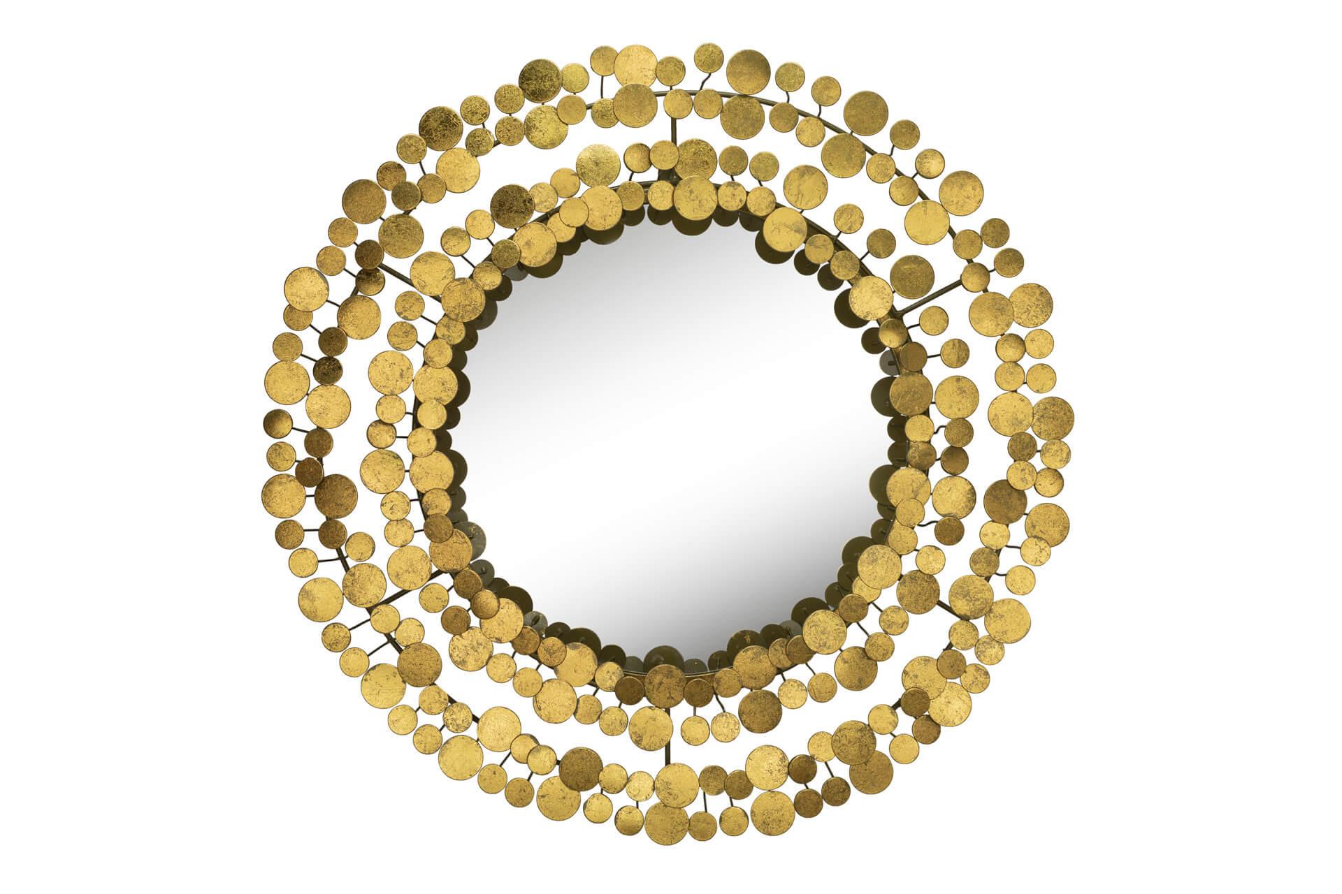 WANDSPIEGEL Gold 68/68 cm - Goldfarben, Metall (7.3/68/6cm) - KUNSTLOFT