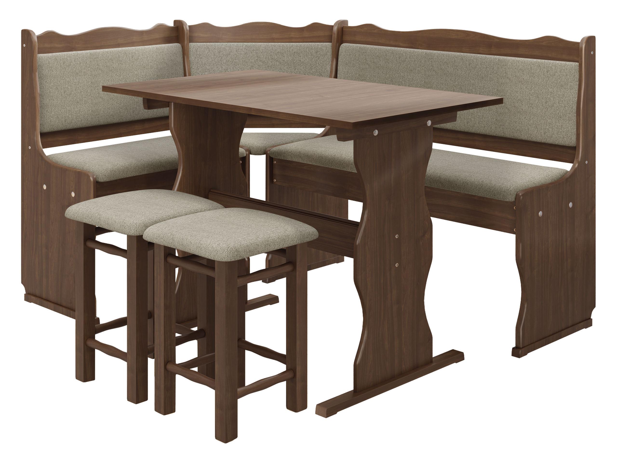 ECKBANKGRUPPE Mini - Hellbraun/Mokka, Holz (145/87/105cm) - MIRJAN24