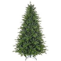 KÜNSTLICHER-WEIHNACHTSBAUM Kunststoff Metall Grün - Grün, Kunststoff (210cm) - HOMCOM