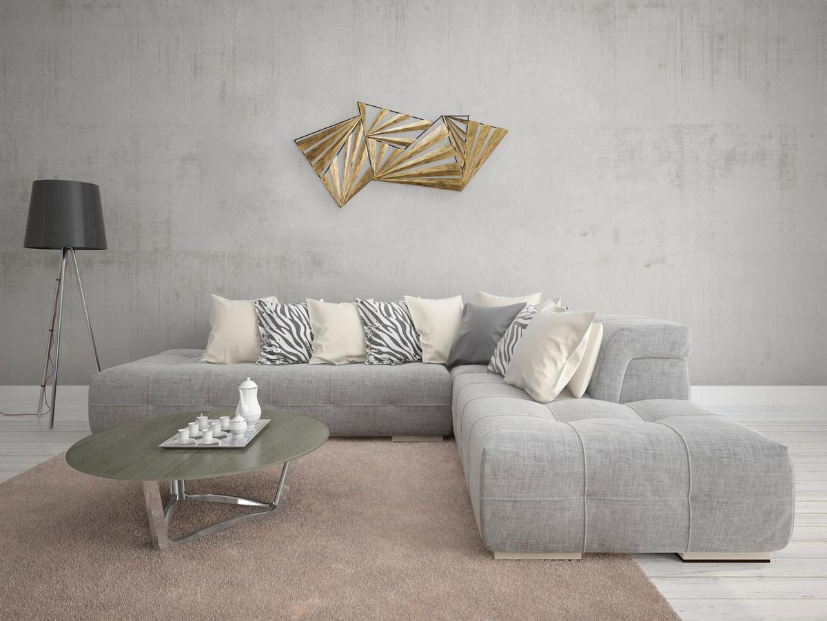 WANDDEKO Gold 110/56 cm - Goldfarben, Metall (3.11/56/5cm) - KUNSTLOFT