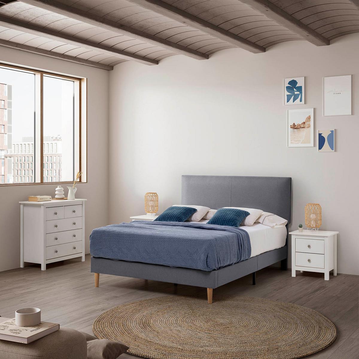 POLSTERBETT 90x190 cm Lauren, Dunkelgrau - Dunkelgrau, Textil (90/190cm) - VS Venta-stock