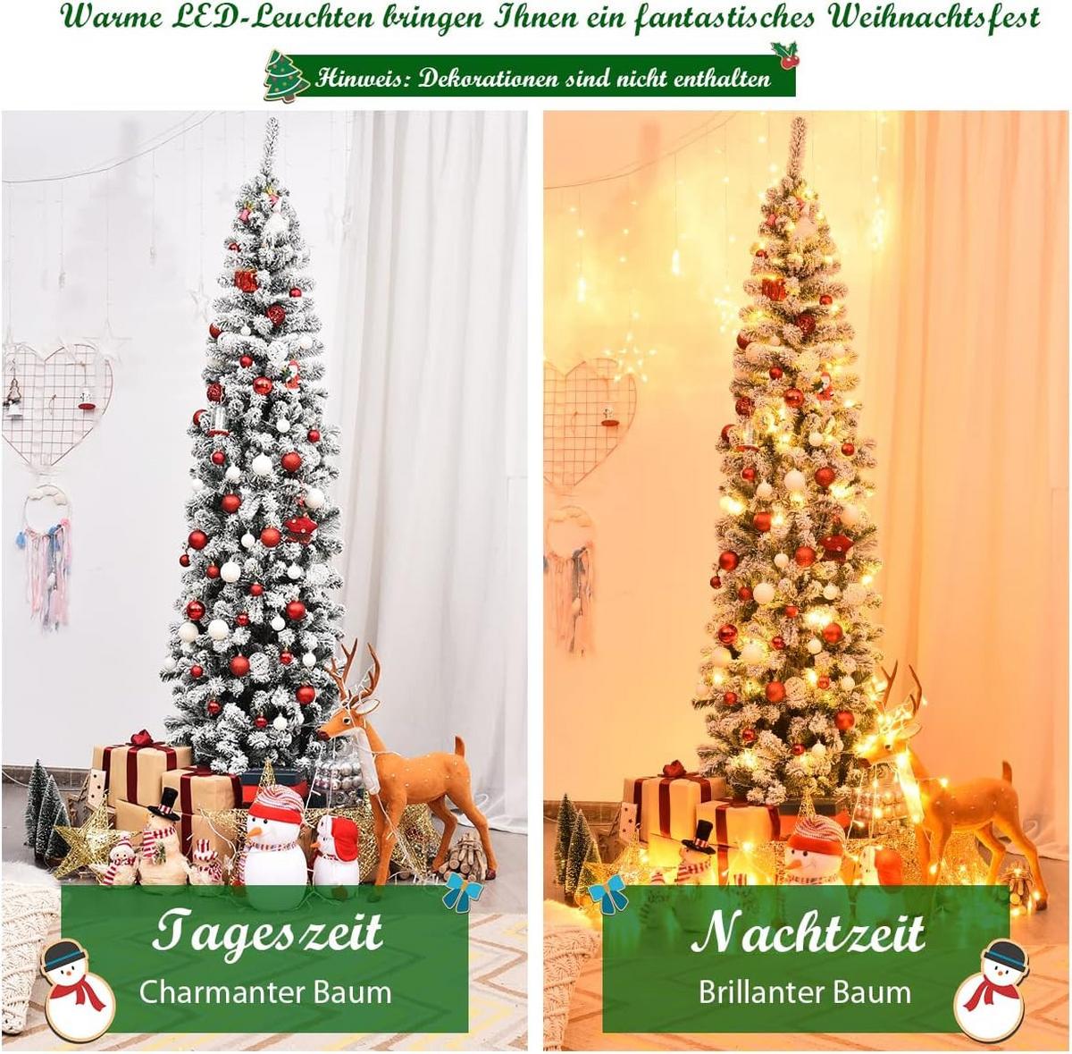 WEIHNACHTSBAUM Grün - Grün, Kunststoff (225cm) - COSTWAY