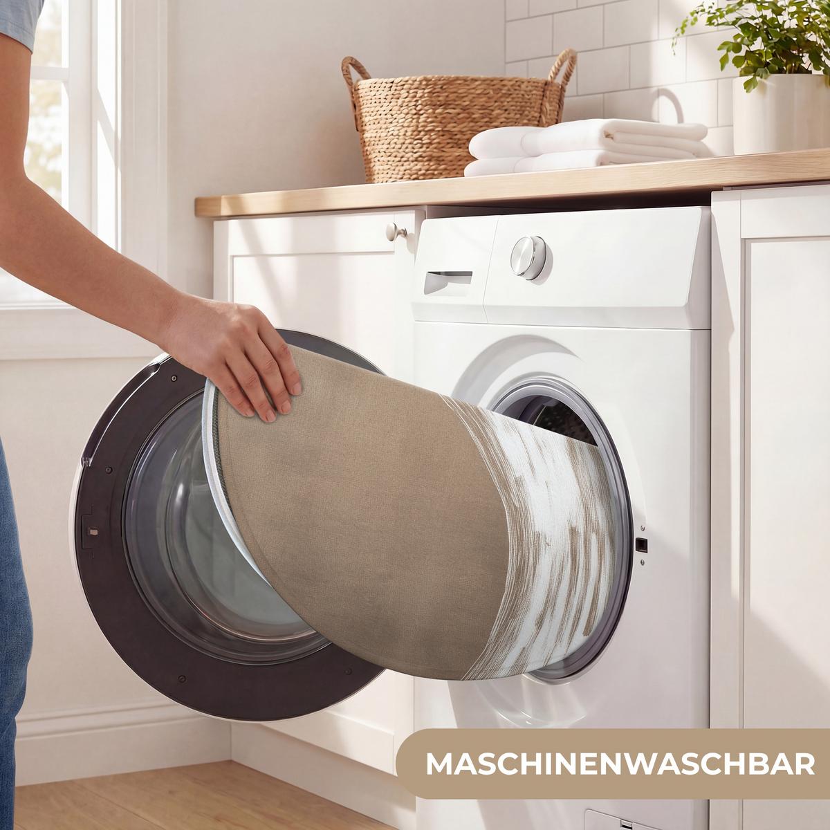WC-VORLEGER Farbe - Braun - Japandi Toilettenteppich 70x70 cm - Mokka, Textil (70/1cm) - OnlyWow