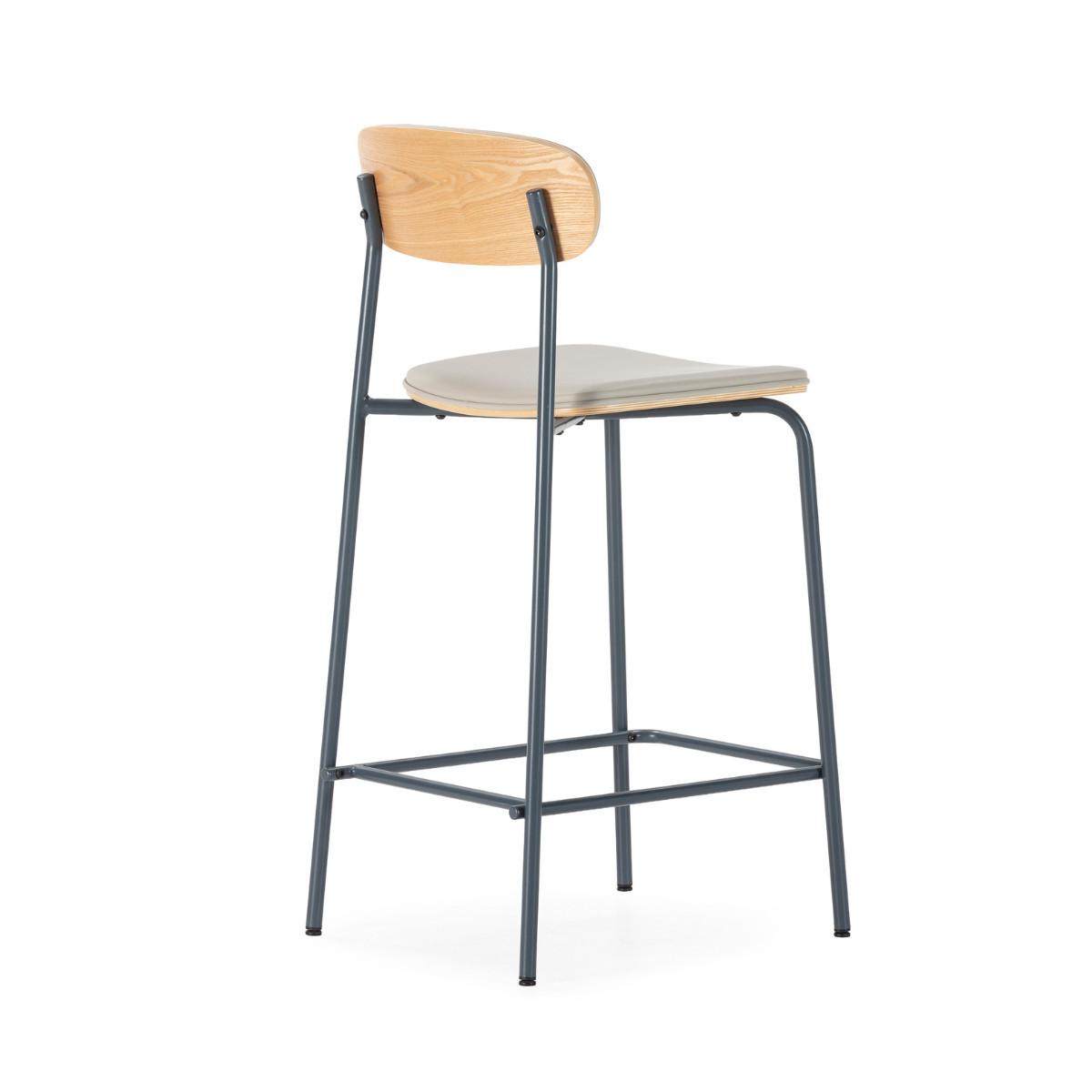 HOCKER 2er-Set aus Kunstleder mit Metallfüßen 41/95/50 cm - Beige, Metall (41/95/14cm) - Calicosy