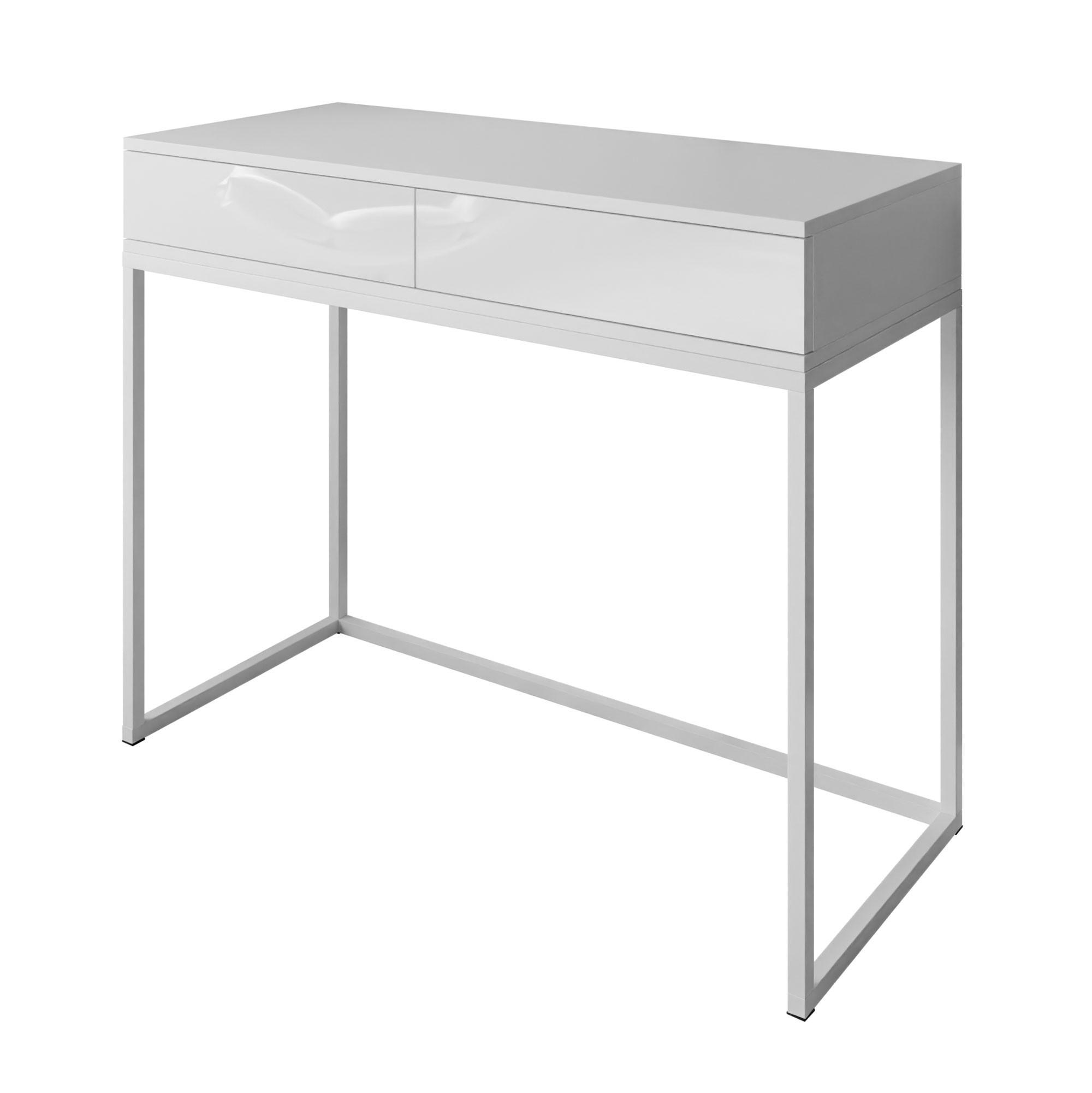 KONSOLE BLANCO LOFT Weiß Hochglanz PUSH OPEN - Weiß Hochglanz, Holzwerkstoff (42/100/81cm) - Lookway