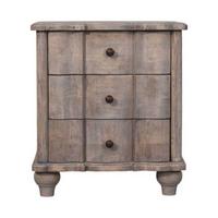 NACHTTISCH mit Acid-Wash-Finish, 3 Schubladen, grau - Grau, Holz (55/63/40cm) - Artisan Furniture