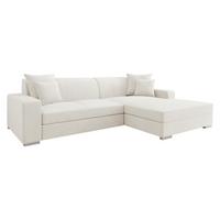 ECKSOFA Mexico, Seite: Rechts - Chromfarben/Creme, Holz/Kunststoff (263/178cm) - MIRJAN24