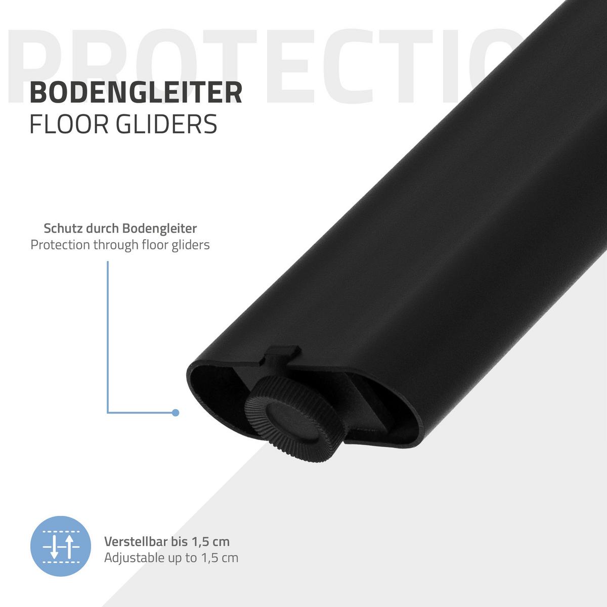 TISCHBEINE Metall Schwarz 2er Set 60x72 cm Flach Tischgestell A-Form aus Stahl - Schwarz, Metall (8/72/60cm) - ML-DESIGN
