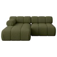 ECKSOFA modulares Sofa Razon-L1 - 190x160x70 cm Grün Bouclé - Grün, Holzwerkstoff/Textil (190/160cm) - ALTDECOR
