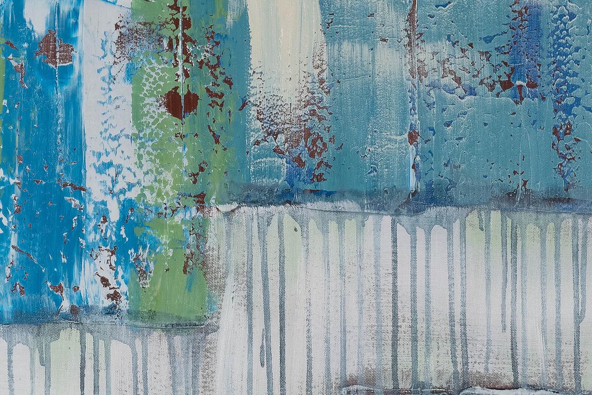 ÖLGEMÄLDE 80/120 cm - Türkis/Blau, Holz/Textil (80/120cm) - KUNSTLOFT