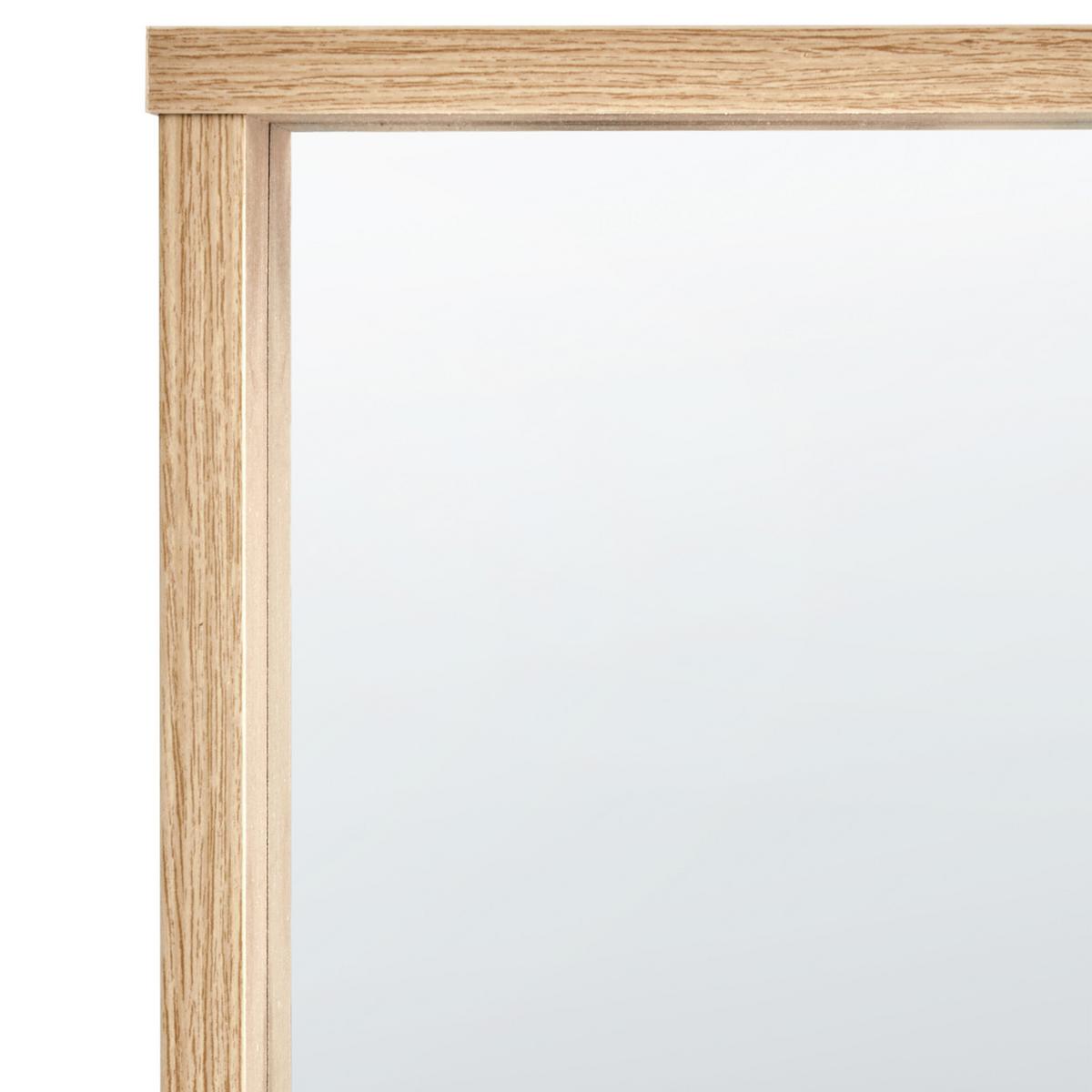 WANDSPIEGEL 80/65 cm Hellbraun Rosell - Braun, Holzwerkstoff (80/65/8cm) - Beliani