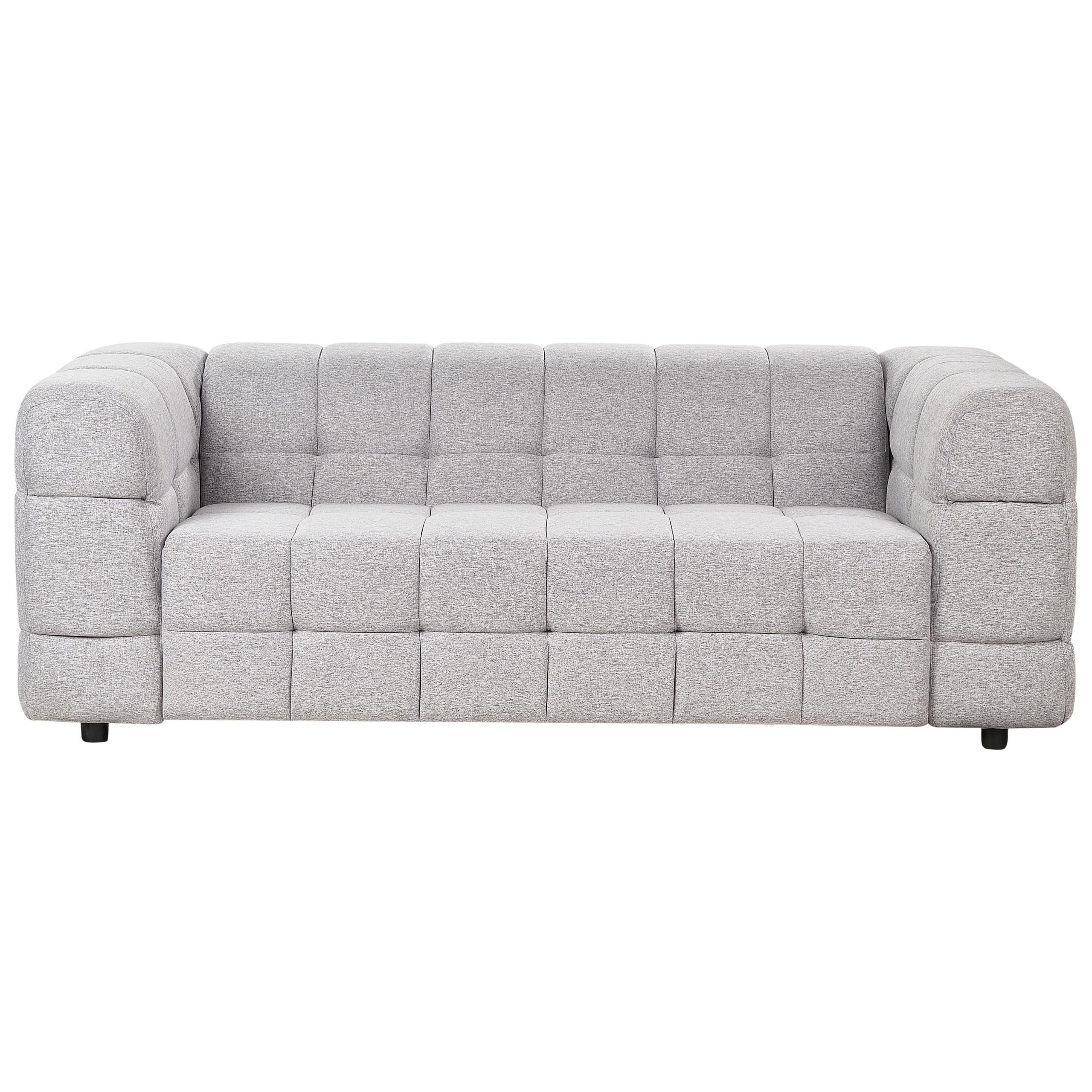 3-SITZER-SOFA hellgrau Mullola - Grau, Textil (227/77/103cm) - Beliani
