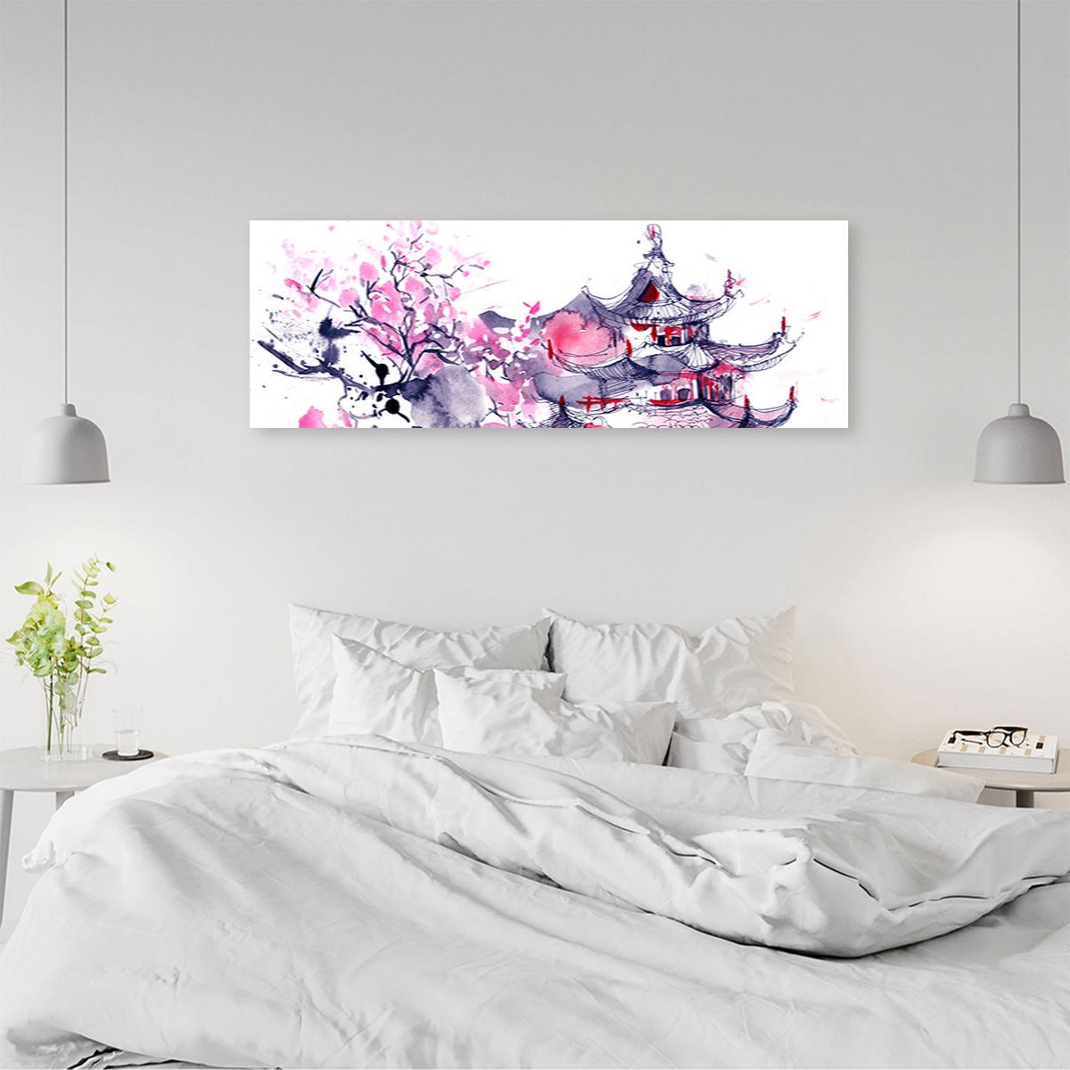 KUNSTDRUCK Rosa 90/30 cm - Pink, Textil (90/30cm) - KUNSTLOFT