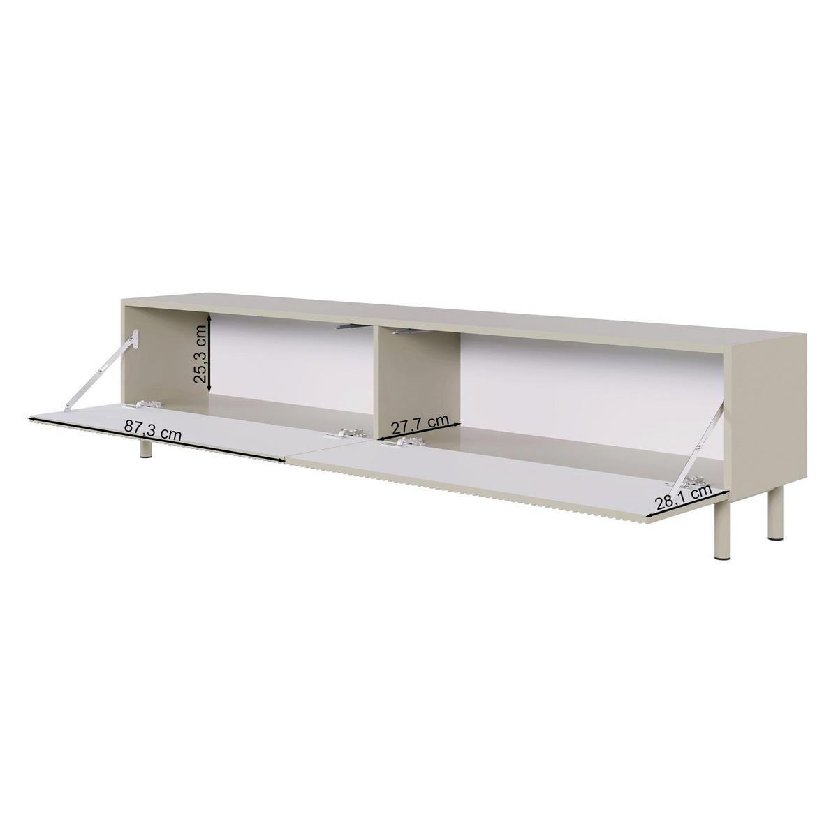 TV-LOWBOARD Veldio New Schwarz 175/46/32 cm - Schwarz, Holzwerkstoff/Metall (175.6/46.5/31.6cm) - Selsey