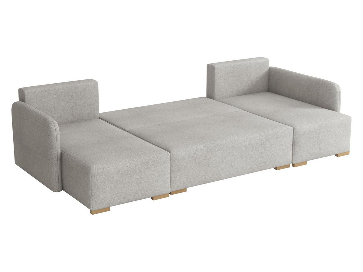 WOHNLANDSCHAFT Como U - Naturfarben, Holz/Textil (292/85/140cm) - MIRJAN24