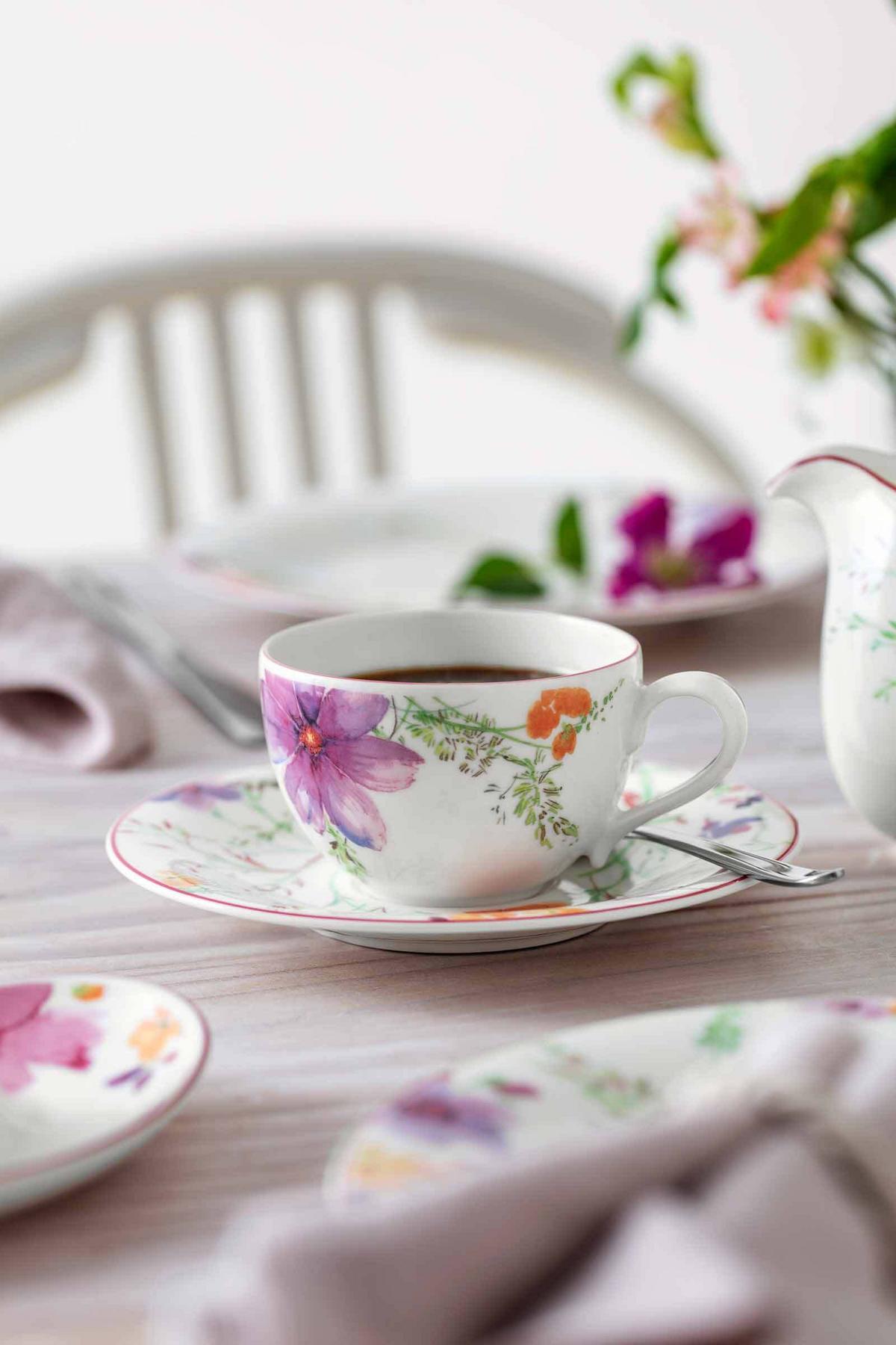 KAFFEE UNTERTASSE Mariefleur Basic bunt ø 16 cm 6er Set - Multicolor, Keramik (16cm) - Villeroy & Boch