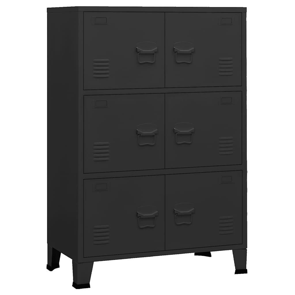 KOMMODE Blake 75/40/115 cm - Schwarz, Metall (75/115/40cm) - Nettlife