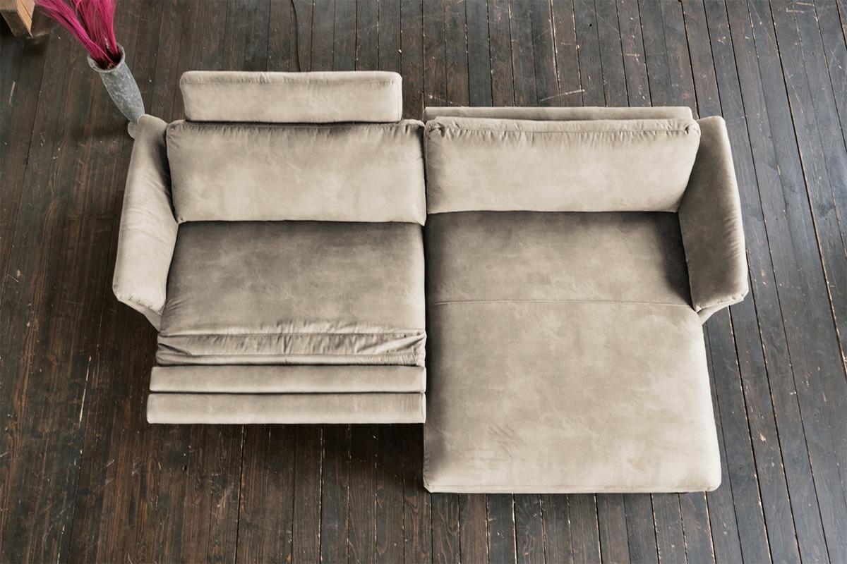 ECKSOFA MIT MOTORISCHER RELAXFUNKTION MALTA Beige Webstoff Relaxfunktion - Beige/Schwarz, Buchenholz/Textil (302/175cm) - KAWOLA