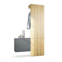 GARDEROBE Carlton Paneel in Eiche Nature - Eichefarben, Holzwerkstoff (105/193/35cm) - Vladon