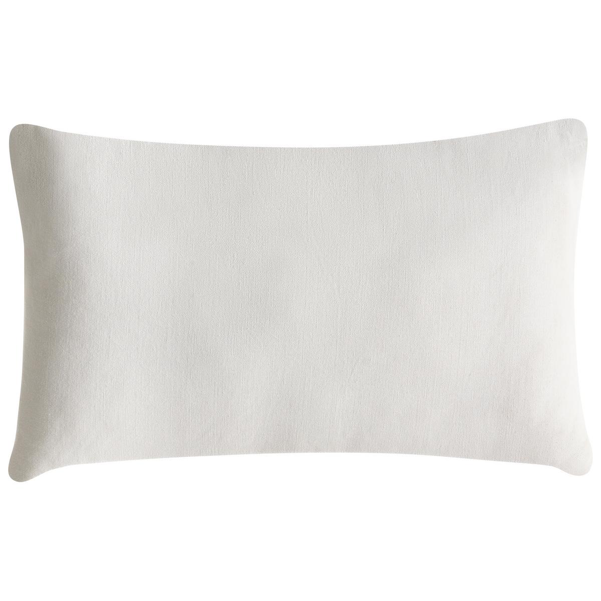 DEKOKISSEN 3er-Set Weiß 30/50 cm Xylopia - Weiß, Textil (45/45cm) - Beliani