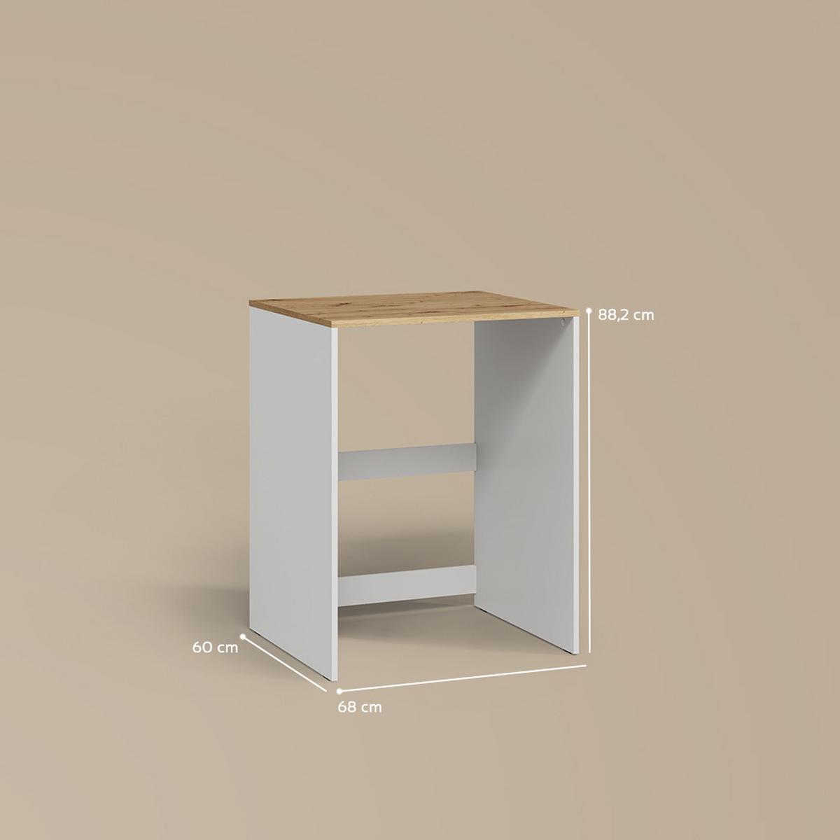 WASCHMASCHINENSCHRANK Paolina Weiß/Artisan 68 x 88.2 cm - Weiß/Eiche Artisan, Holzwerkstoff (68/88.2/60cm) - Livinity®