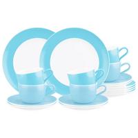 KAFFEESERVICE Liberty Pure Colors Lagoon Blue 18-tlg. - Blau, Keramik (2/2/2cm) - Seltmann Weiden
