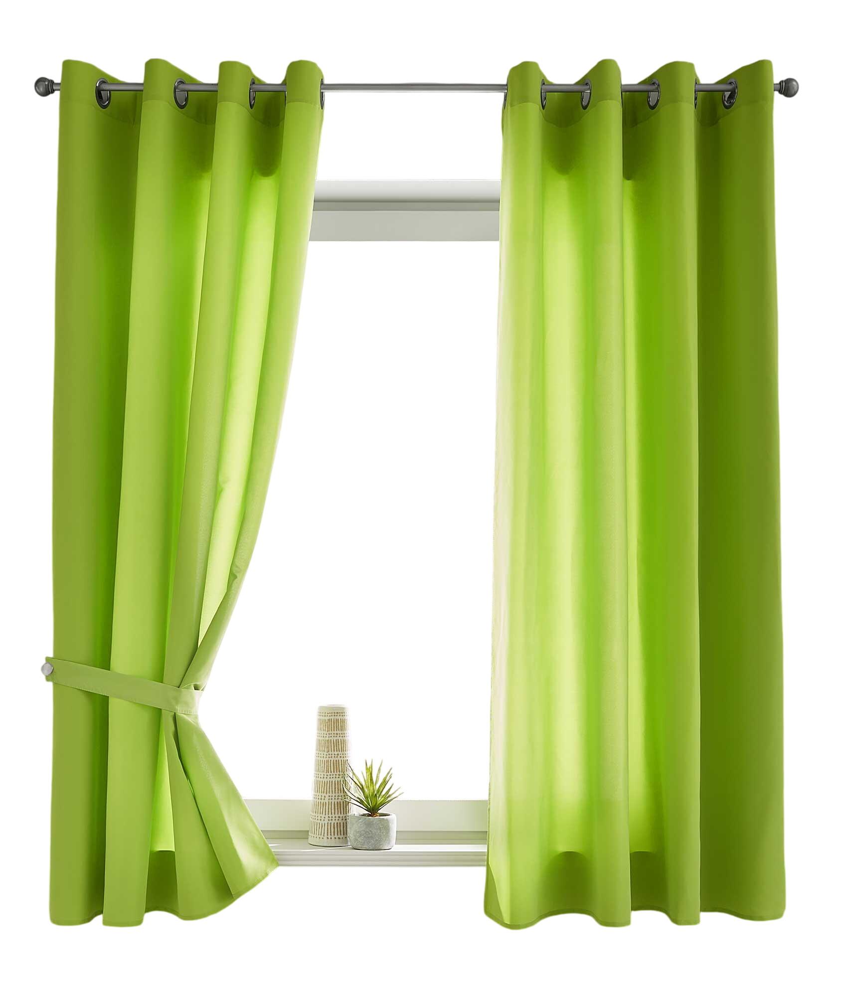 VORHANG 2ER SET BERLIN HxB 145x140cm Apfelgrün - Hellgrün, Textil (140/145/145cm) - Gardinenbox