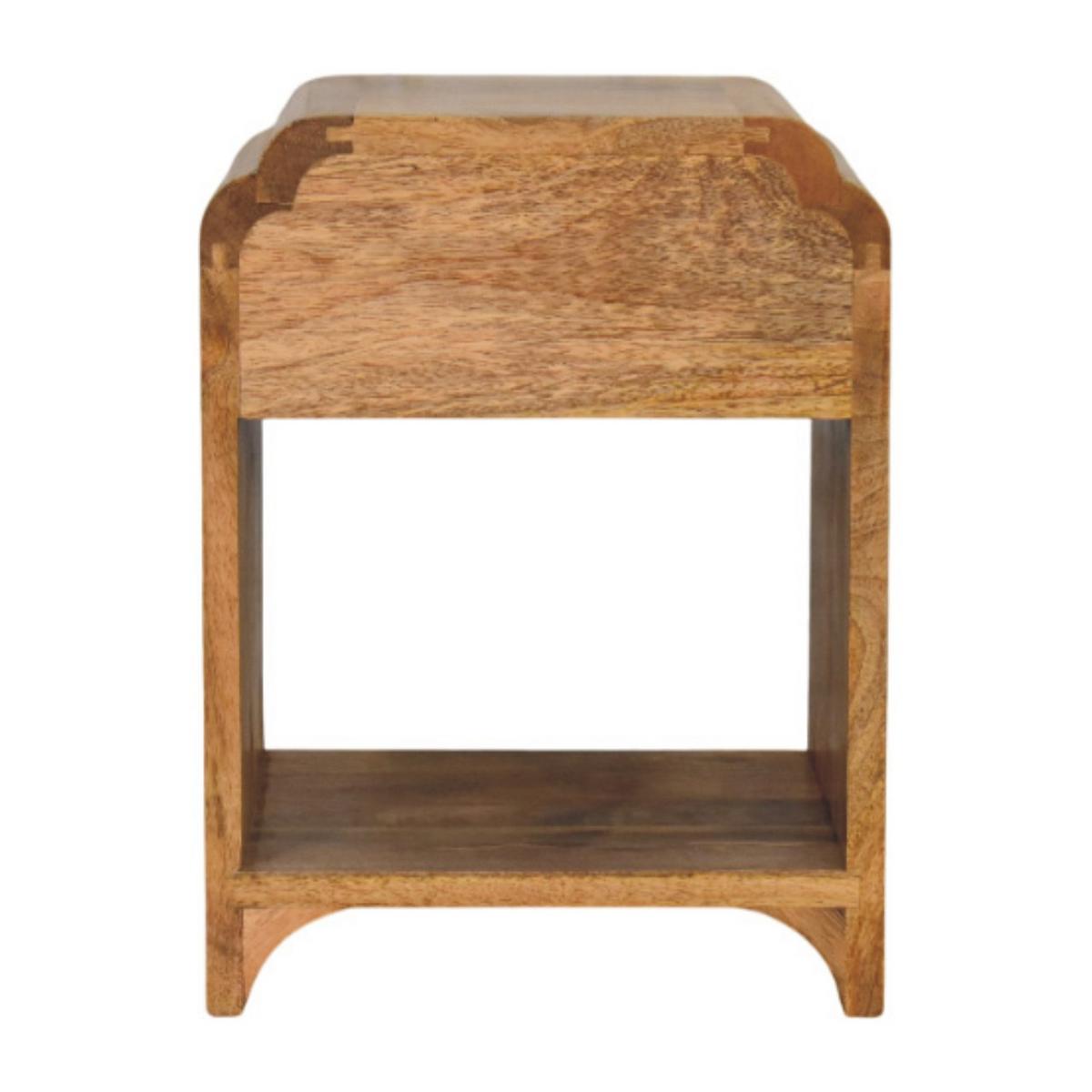 NACHTTISCH Massivholz Newton Mini Oak-ish, 1 Schublade und Offenes Regal, Beige - Eichefarben/Beige, Mangoholz/Holz (30/40/30cm) - Artisan Furniture