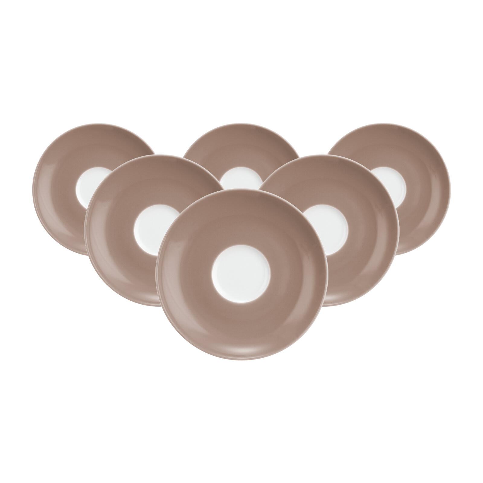 ESPRESSOUNTERTASSEN Liberty Pure Colors Cocoa Brown ø 12 cm 6er Set - Braun, Keramik (12cm) - Seltmann Weiden