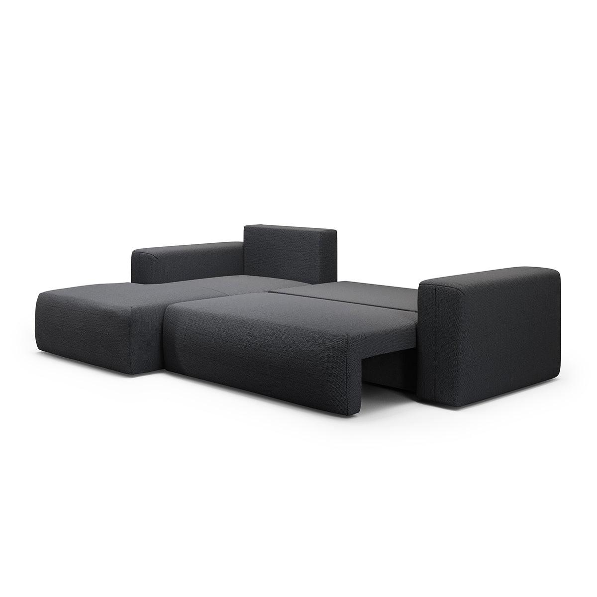 ECKSOFA Bliss 3 Sitzplätze Dunkelgrau - Grau, Holz (268/163cm) - Petits-meubles