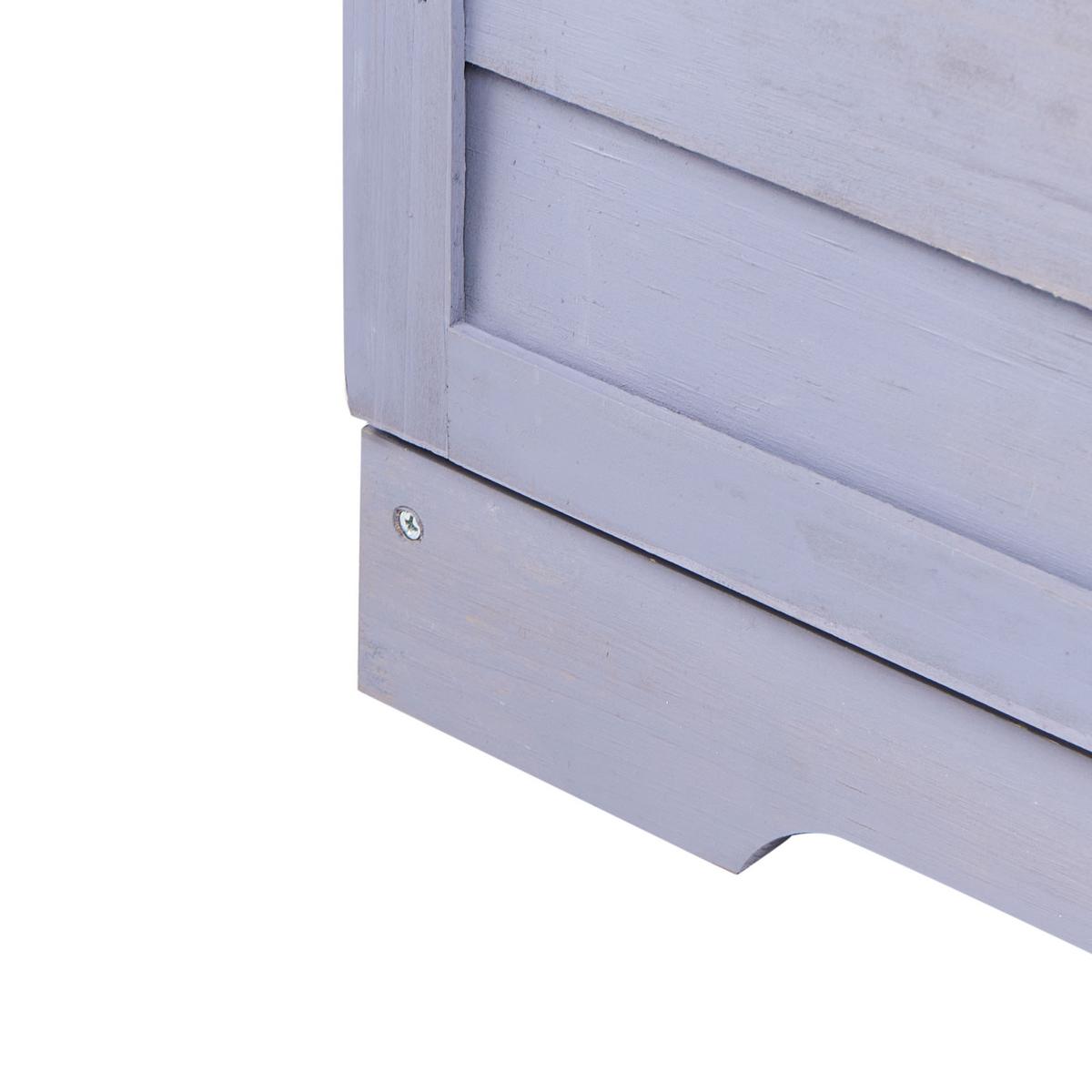 PFLANZTISCH 67/100 cm Tannenholz Grau Tereville - Dunkelgrau/Weiß, Holz - Beliani