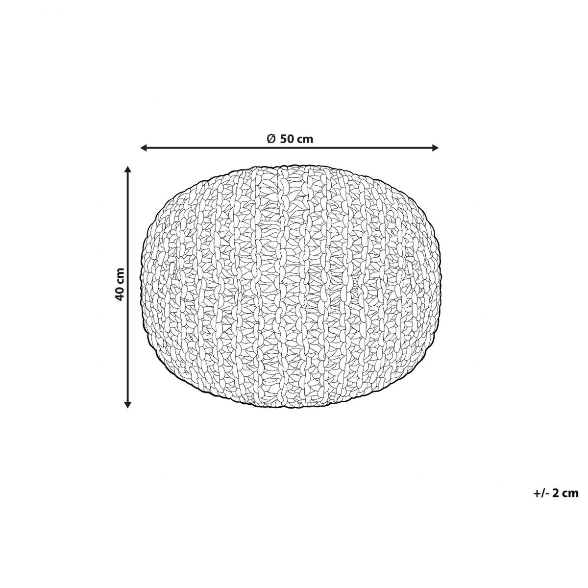 POUF Duki 50/50/40 cm - Naturfarben, Naturmaterialien (50/40/50cm) - Beliani