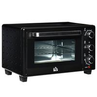 MINIBACKOFEN Metall Edelstahl Schwarz - Schwarz, Metall (46/38.5/29cm) - HOMCOM