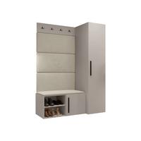 GARDEROBEN-SET Medi II - Kaschmir/Beige, Holzwerkstoff/Kunststoff (40/191/50cm) - MIRJAN24