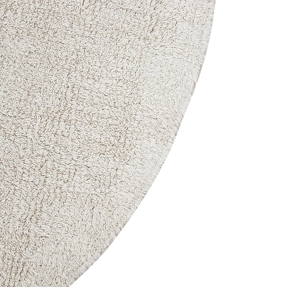 KURZFLOR-TEPPICH Beige 140 cm Heart - Beige/Schwarz, Textil (140/140cm) - Beliani