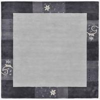 HANDTUFTTEPPICH Royal Ganges 200x200 cm - Silberfarben, Textil (200/200cm) - THEKO