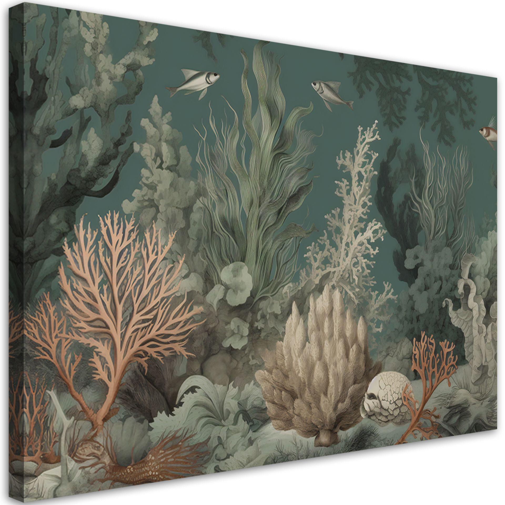KUNSTDRUCK Grün 120/80 cm - Grün, Textil (120/80cm) - KUNSTLOFT