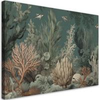 KUNSTDRUCK Grün 120/80 cm - Grün, Textil (120/80cm) - KUNSTLOFT