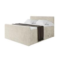 BOXSPRINGBETT mit Matratze H3|H4 und Lattenrost - TOLO-Z KING-v1 120x200 Cord - Creme - Champagner, Holzwerkstoff (120/200cm)