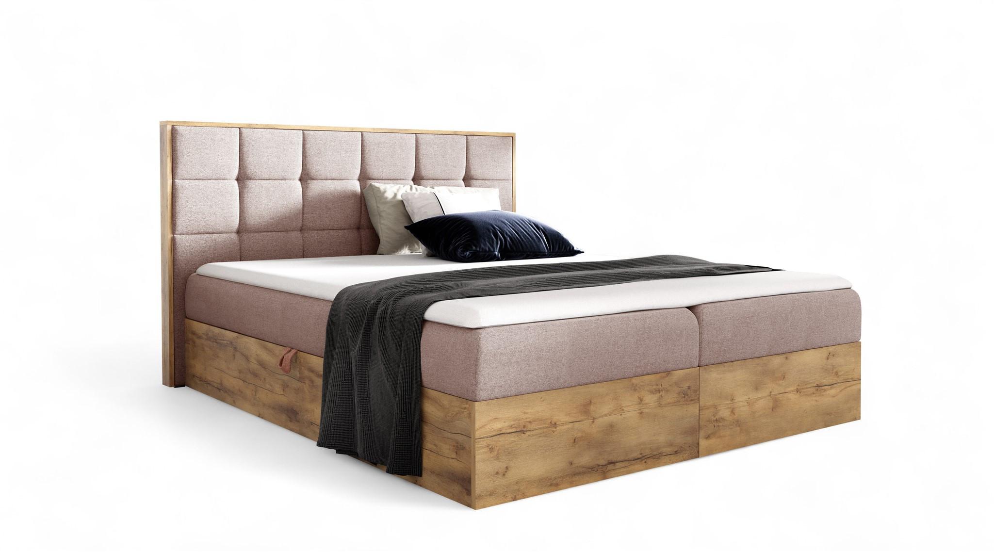 BOXBETT Kalypso Faro - Rosa, Holzwerkstoff/Textil (160/200cm) - Fun Möbel
