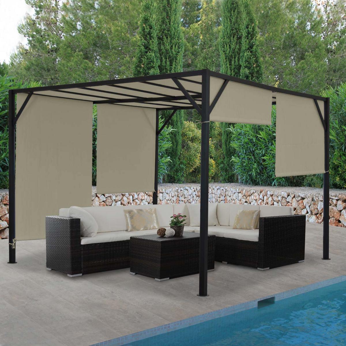 PERGOLA BEJA taupe - Taupe, Metall (305/212/305cm) - MCW