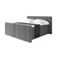 BOXSPRINGBETT mit Matratze H3/H4 - EVON KING Zanozek - 180x200 cm Grau - Taupe, Holzwerkstoff (180/200cm) - ALTDECOR