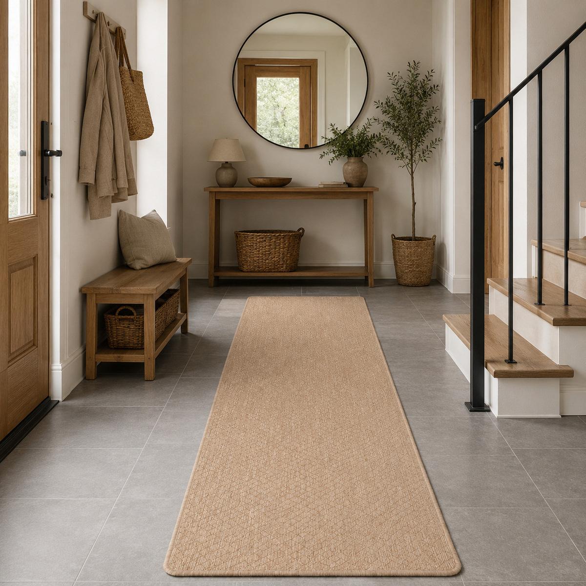 IN- & OUTDOOR FLACHGEWEBE LÄUFER PORTO - Beige, Textil (80/200cm) - Snapstyle