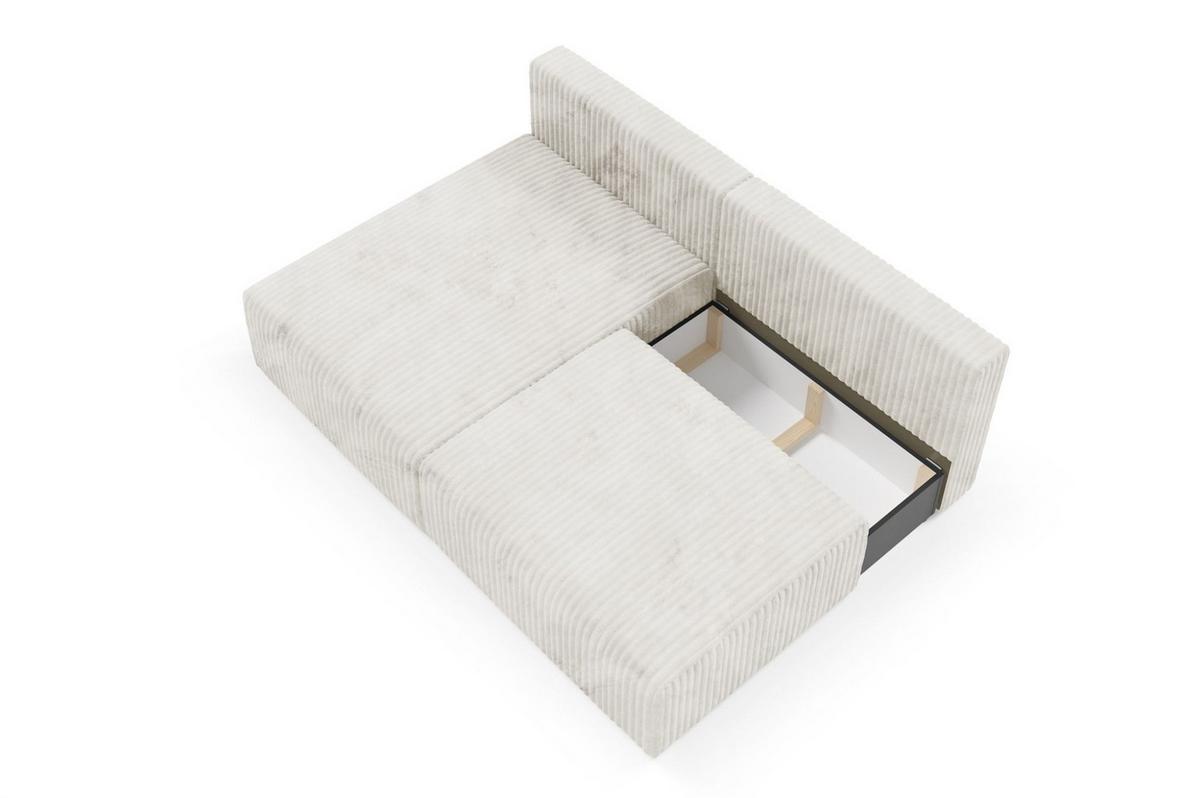ECKSOFA Natalia Xs - Creme, Holzwerkstoff/Textil (149/210cm) - Fun Möbel