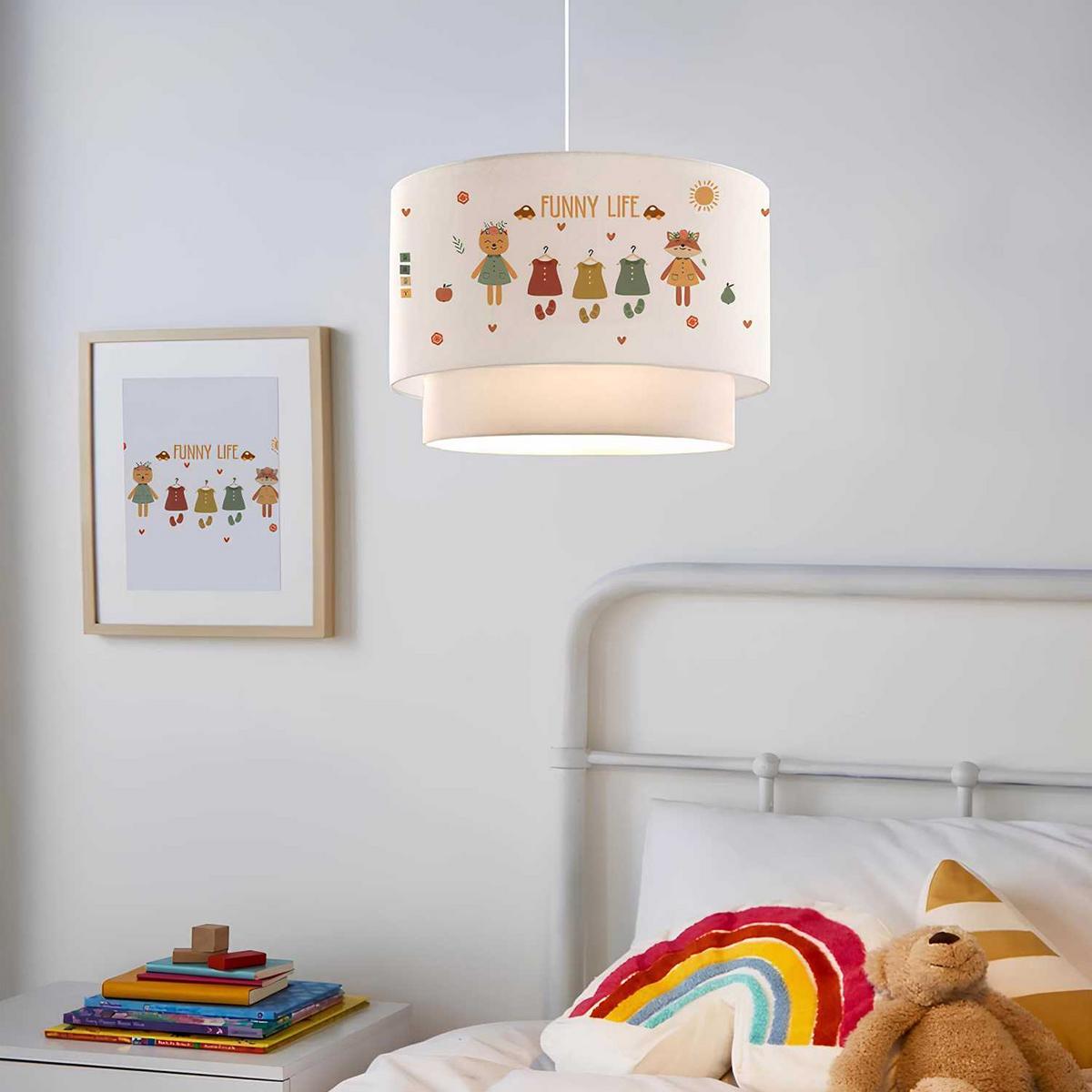HÄNGELEUCHTE Lurgan - Weiß, Textil (30/30/70cm) - lux.pro